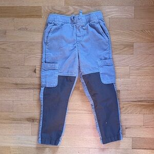 Blue and Grey Hanna Andersson Ripstop Pants In Stretch Corduroy